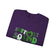Groovy Support Squad Green Ribbon Liver Cancer Awareness Sweatshirt Unisex Gift