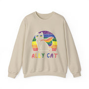 Funny LGBTQ Pride Ally Cat Rainbow Sweatshirt Unisex Gift