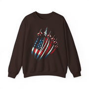 Patriotic USA Flag Fighter Jets Sweatshirt Gift for Fans