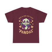 Just a Girl Who Loves Pandas Cute Panda T-Shirt Gift for Her