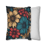 Boho Floral Pillowcase, Decorative Cushion Cover for Home, Cozy Living Room, Gift for Plant Lovers, Home Decor Essentials