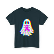 Trippy Vaporwave Boo Ghost Halloween Breast Cancer Awareness Tank Top - Unisex Apparel