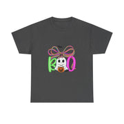 Coquette Bow Lace Boo Ghost Halloween T-Shirt for Women