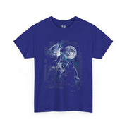Wolf Howling At The Moon Wildlife Nature Animal Print T-Shirt Gift for Him