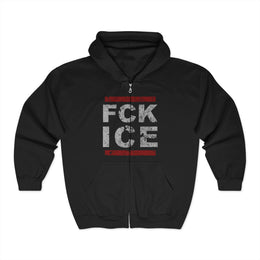 FCK ICE Distressed Zip Hoodie Gift for Fans