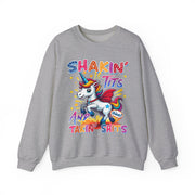 Funny Unicorn Shakin' Tits Takin Shits Adult Humor Sweatshirt Unisex Gift