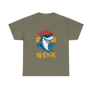 Retro Vintage Shark Fin Week 2025 Shark Lover Ocean Wildlife Unisex T-Shirt