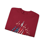 Patriotic USA Flag Fighter Jets Sweatshirt Gift for Fans