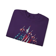 Patriotic USA Flag Fighter Jets Sweatshirt Gift for Fans