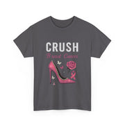 Bling Floral Pink Ribbon Crush Breast Cancer Awareness Long Sleeve Tee - Unisex Apparel