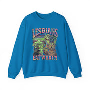 Lesbians Eat What Funny Cat Pun LGBTQ Pride Sweatshirt Unisex Apparel