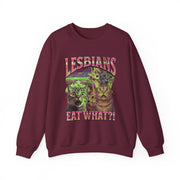 Lesbians Eat What Funny Cat Pun LGBTQ Pride Sweatshirt Unisex Apparel