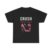 Bling Floral Pink Ribbon Crush Breast Cancer Awareness Long Sleeve Tee - Unisex Apparel