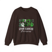 Groovy Support Squad Green Ribbon Liver Cancer Awareness Sweatshirt Unisex Gift
