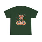 Coquette Bow Lace Pumpkin Thanksgiving Women's T-Shirt