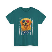 American Flag Golden Retriever 4th of July T-Shirt - Unisex Apparel