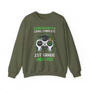 Kindergarten Graduation Gamer Sweatshirt 1st Grade Unlocked Gift for Boys Kids