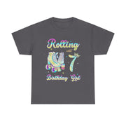 Roller Skating 7th Birthday Party T-Shirt Gift for Her