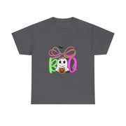 Coquette Bow Lace Boo Ghost Halloween T-Shirt for Women