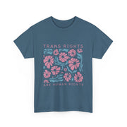 Trans Rights Are Human Rights LGBTQ Pride Transgender Floral T-Shirt  Unisex Apparel