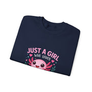 Kawaii Axolotl Sweatshirt for Girls and Kids