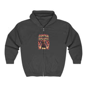 Halloween Norse Berserker Zip Hoodie - Nordic Mythology Pumpkin