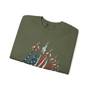 Patriotic USA Flag Fighter Jets Sweatshirt Gift for Fans