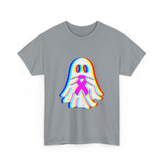 Trippy Vaporwave Boo Ghost Halloween Breast Cancer Awareness Tank Top - Unisex Apparel