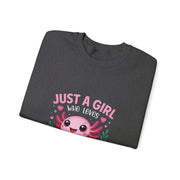 Kawaii Axolotl Sweatshirt for Girls and Kids