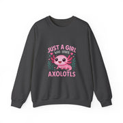Kawaii Axolotl Sweatshirt for Girls and Kids