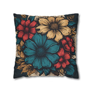 Boho Floral Pillowcase, Decorative Cushion Cover for Home, Cozy Living Room, Gift for Plant Lovers, Home Decor Essentials