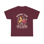 Retro Fruit LGBT Pride Support T-Shirt  Support Your Fruity Friends Unisex Apparel