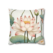 Elegant Floral Pillow Cover - Aesthetic Bedroom Decor - Housewarming Gift