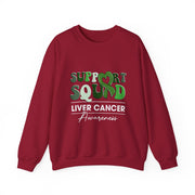 Groovy Support Squad Green Ribbon Liver Cancer Awareness Sweatshirt Unisex Gift