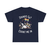LGBT Ally Raccoon T-Shirt – Funny Pride Tee with Rainbow Flag for Supportive Friends and LGBTQ+ Allies
