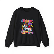 Shakin' Tits and Takin' Shits Funny Unicorn Adult Humor Sweatshirt - Unisex Apparel
