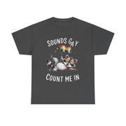LGBT Ally Raccoon T-Shirt – Funny Pride Tee with Rainbow Flag for Supportive Friends and LGBTQ+ Allies