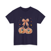 Coquette Bow Lace Pumpkin Thanksgiving Women's T-Shirt