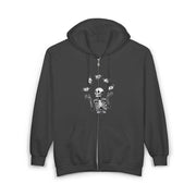 Funny Skeleton Juggling Ghosts Halloween Zip Hoodie Unisex