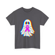 Trippy Vaporwave Boo Ghost Halloween Breast Cancer Awareness Tank Top - Unisex Apparel