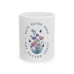 Floral Butterflies Democrat President Mug - Gift for Her & Him