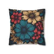 Boho Floral Pillowcase, Decorative Cushion Cover for Home, Cozy Living Room, Gift for Plant Lovers, Home Decor Essentials
