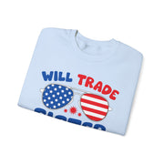 Funny Will Trade Sister for Firecrackers 4th of July USA Unisex Sweatshirt
