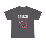 Bling Floral Pink Ribbon Crush Breast Cancer Awareness Long Sleeve Tee - Unisex Apparel