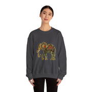 Beautiful Elephant Floral Flower Design Unisex Sweatshirt
