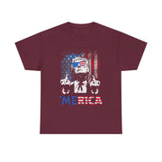 Funny Trump Merica American Flag Sunglasses 4th Of July Unisex Gift T-Shirt