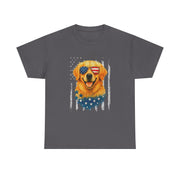 American Flag Golden Retriever 4th of July T-Shirt - Unisex Apparel