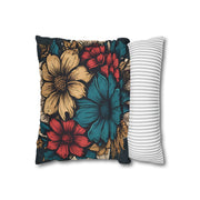 Boho Floral Pillowcase, Decorative Cushion Cover for Home, Cozy Living Room, Gift for Plant Lovers, Home Decor Essentials
