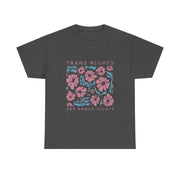 Trans Rights Are Human Rights LGBTQ Pride Transgender Floral T-Shirt  Unisex Apparel