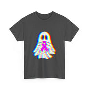 Trippy Vaporwave Boo Ghost Halloween Breast Cancer Awareness Tank Top - Unisex Apparel
